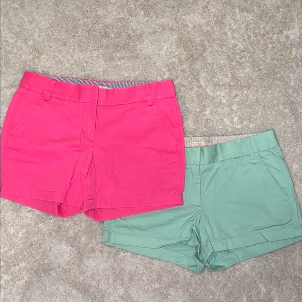 Hot pink and Lime green J.Crew shorts